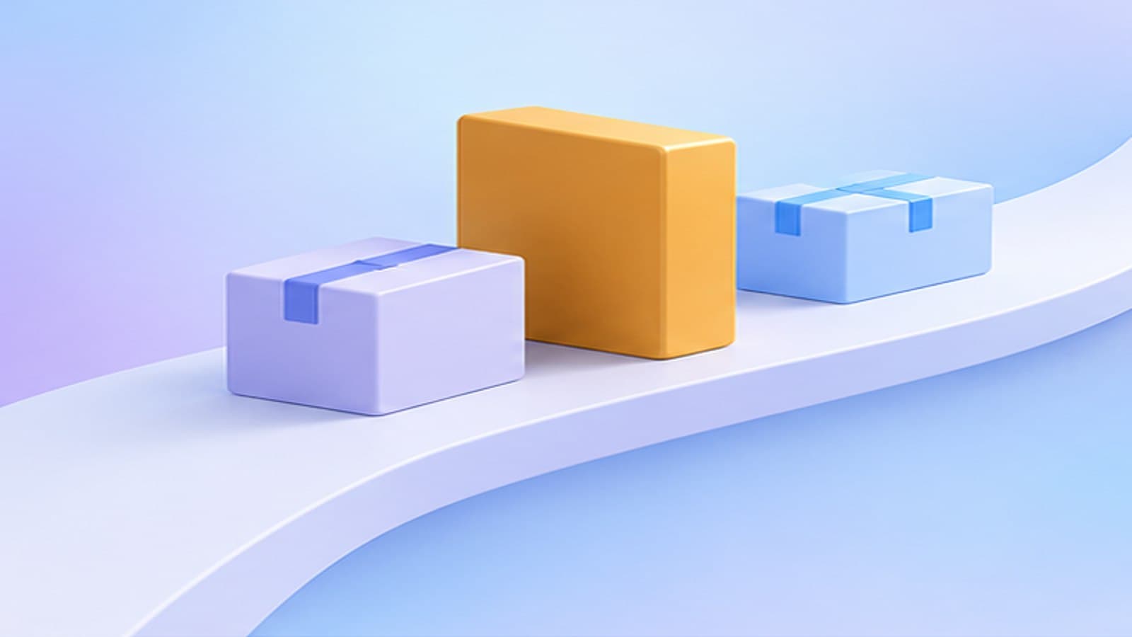 Parcels of different sizes illustrate how shipping policies affect orders.