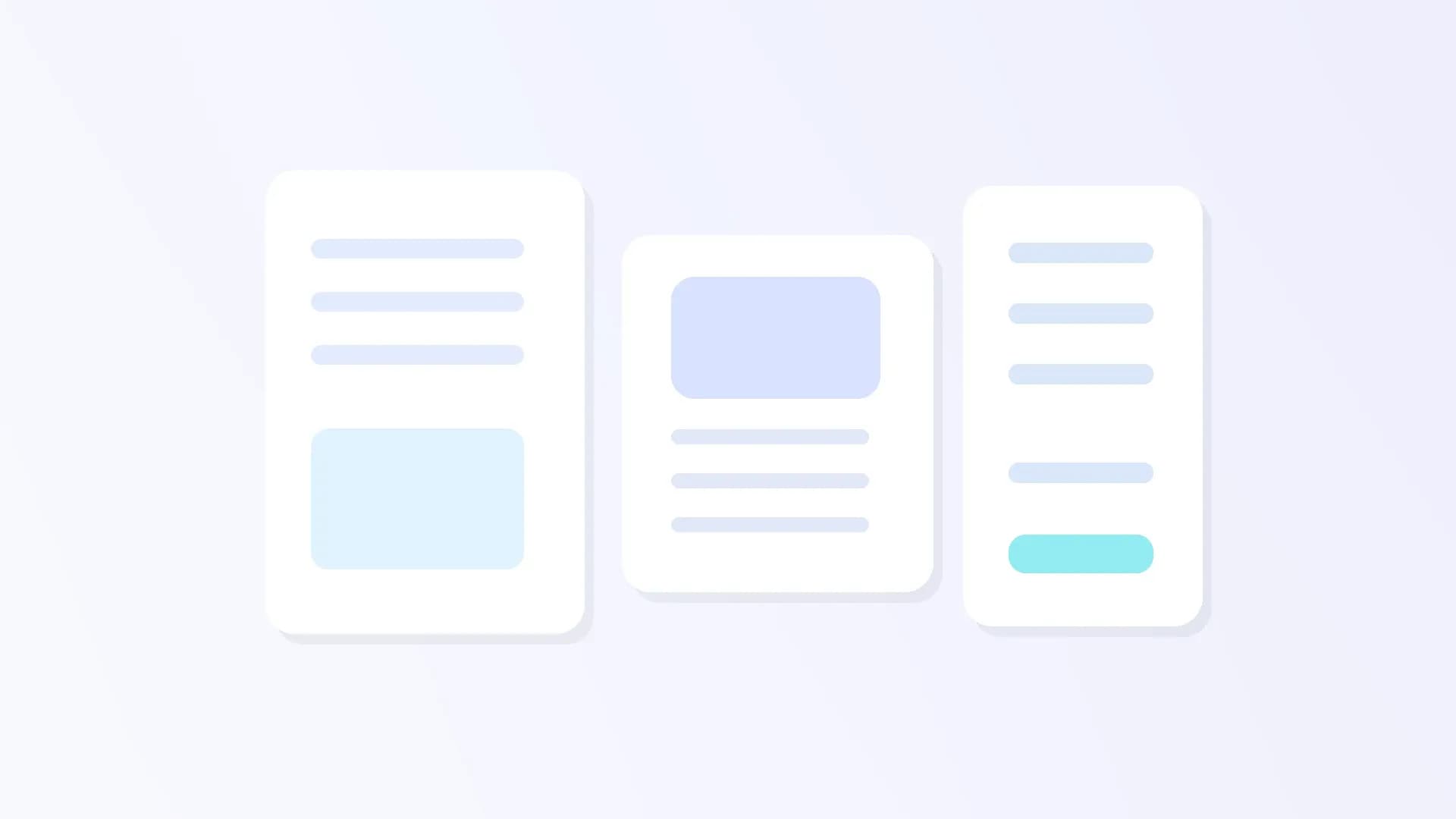 Three separate abstract editorial cards illustrate paid placements among AI-powered search content.